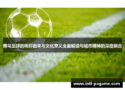 青岛足球的昵称由来与文化意义全面解读与城市精神的深度融合